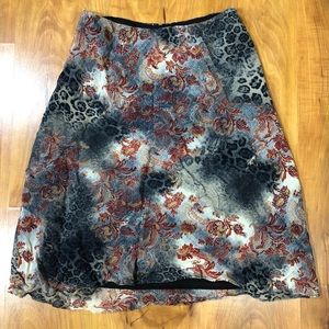 Hawaiian boho midi skirt